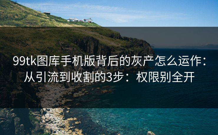 99tk图库手机版背后的灰产怎么运作：从引流到收割的3步：权限别全开