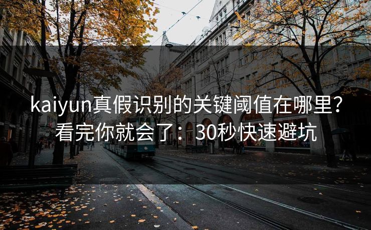 kaiyun真假识别的关键阈值在哪里？看完你就会了：30秒快速避坑